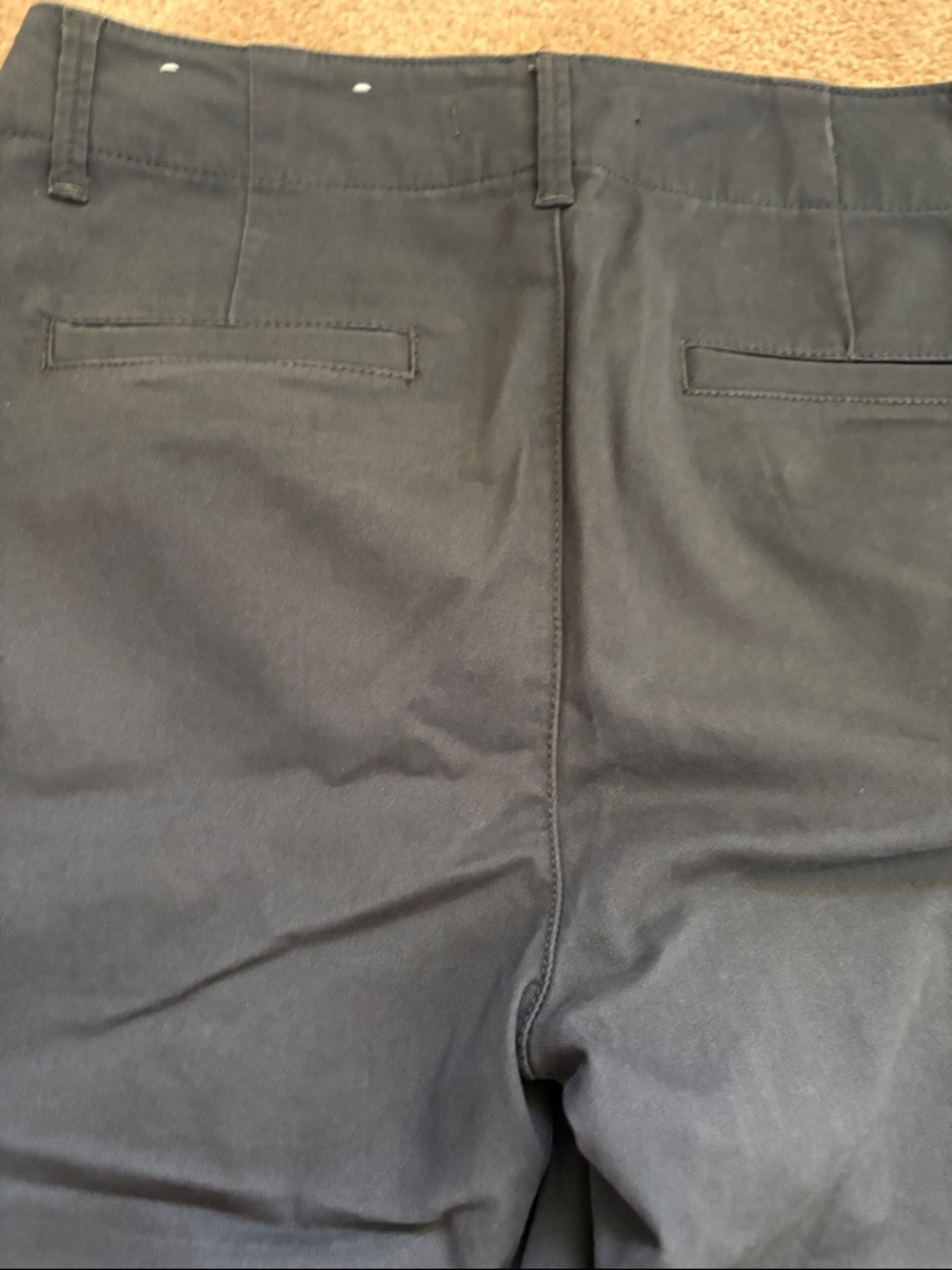 Women’s Monroe Slim Mid Rise Grey  Charcoal Chino Pants - Casual Straight Fit - Picture 7 of 8